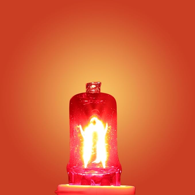 Reptile Heat Lamp G9 Bulb 50W 120V 2 Pin 3 Pack Base Light Bulb Replacement Dimmable Warm Red