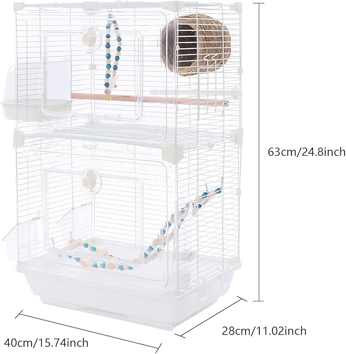 Bird Cage with Stand Small Flight Cage for Parrot Lovebirds Finches Parakeet Cockatiels Budgies