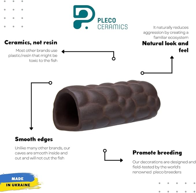 Plecoceramics Pleco Breeding cave Fish Tank Decoration Type Bubble (Medium)