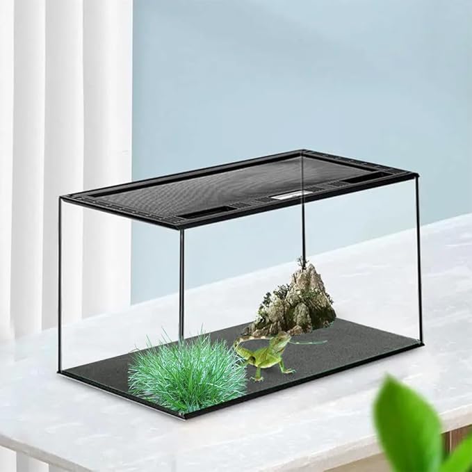 FineInno 2 Pack Reptile Carpet 60 x 40cm Bearded Dragon Tank Flooring Lizard Tank Accessories Terrarium Liner Bedding for Bearded Dragon Lizard Tortoise Leopard Gecko Snake (A)