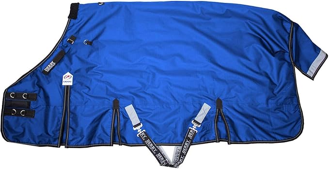 Derby Originals Nordic Tough 1200D Ripstop Waterproof Reflective Winter Horse Turnout Blanket 300g Heavy Weight, Royal Blue, 84"