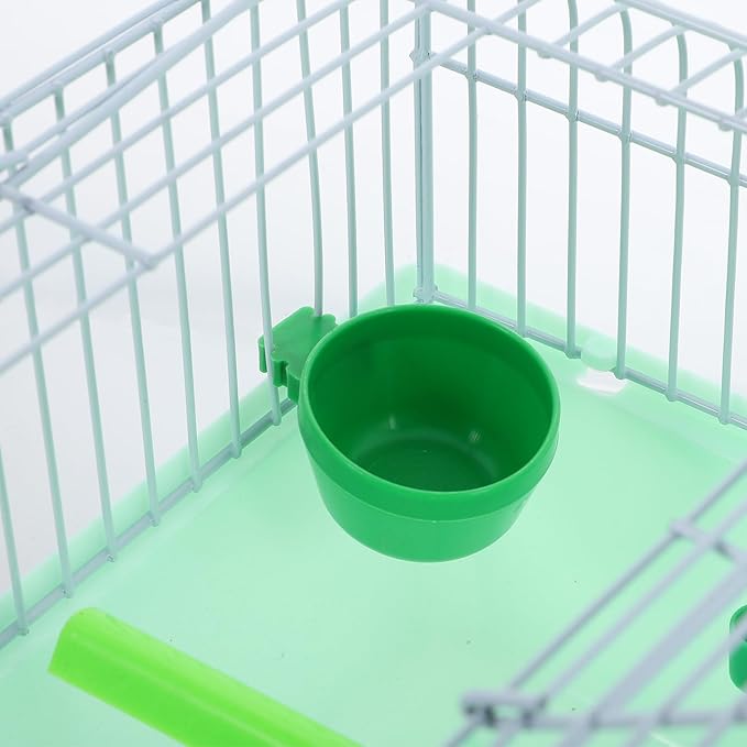 balacoo Portable Bird Cage with Feeder and Water Dispenser Spacious Travel Carrier for Parakeets Lovebirds and Birds Metal Construction for Outdoor Adventures