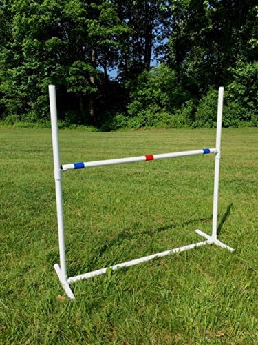 Dog Agility Training Equipment Course Set, Weave Poles, Dog Agility Jump with Dog Agility Jump Cups and Tire Jump