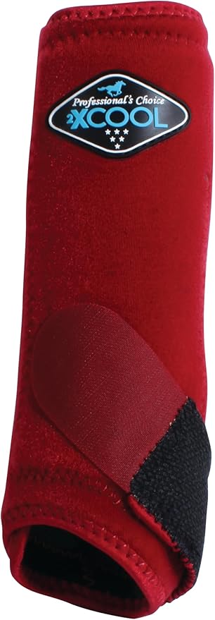 Professional's Choice 2XCOOL Sports Medicine Horse Boots | Protective & Breathable Design for Ultimate Comfort, Durability & Cooling in Active Horses | 2 Pack Medium Crimson Red
