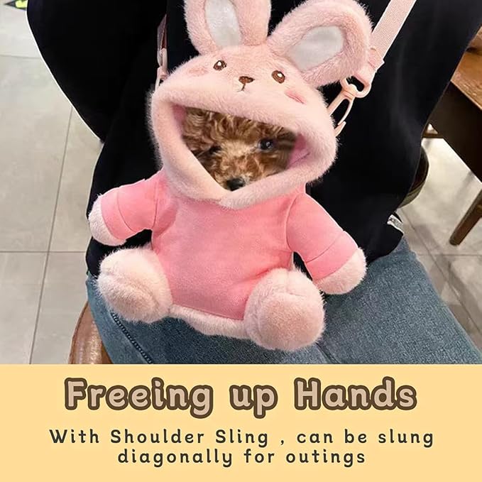 Tiny Puppy Carrier Chest Sling - Extra Small Body Carrier for Up to 3lbs Puppies Kittens, Cute Pack Pouch for Mini Yorkies Teacup Hands-Free Portable Pet Harness for Girls Boys (1lb Small Red)