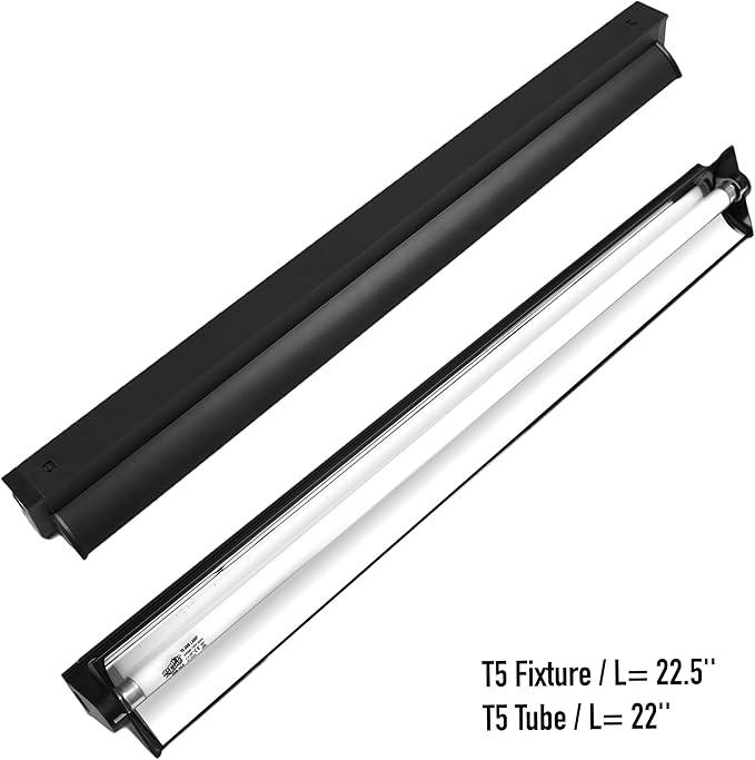 UVB Reptile Light, 24W T5 Light Fixture and 10.0 UVB Tube Kit, for Desert-Dwelling Reptiles, Bearded Dragon UVB Light