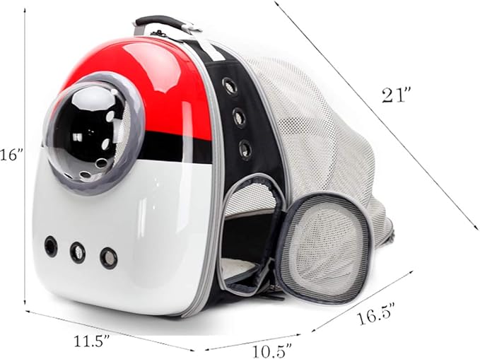 Back Expandable Cat Backpack Carrier, Fit up to 12 lbs, Hard Shell Bubble Dome Window Pet Transport and Carry Bag for Kitten Cat Bunny Rabbit and Small Puppy