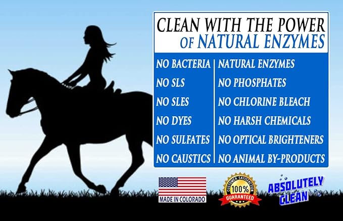 Absolutely Clean Amazing Saddle Soap Spray for Leather Cleaning & Tack Cleaner and Conditioner - Cleans Helmets, Clothing, Saddle Pads, Blankets & More - USA Made