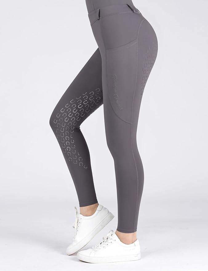Harrison Howard Women's Horse Riding Pants Double Pocket Silicone Full-Seat Breeches Equestrian Breeches