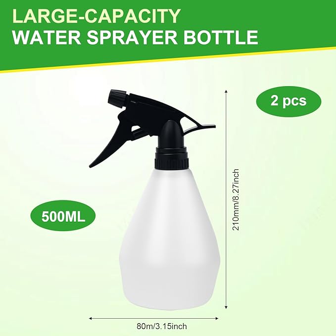 Professional Reptile Spray Bottle with Ergonomic Design,Reptile Mister Bottle,No Clog No Leak,Easy to Grip with Adjustable Nozzle,500ml(17oz)