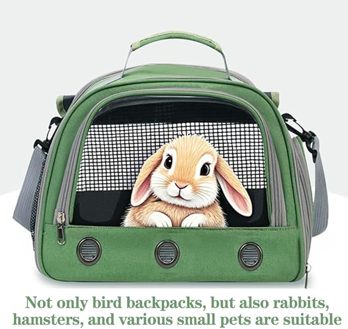 Bird Carrier Travel Cage with Perch, Food Bowl,Pet Backpack,Parrot Carrier,Small Animal Car Bag,Bird Cages for Parakeets, Ideal for Small Animals & Puppies