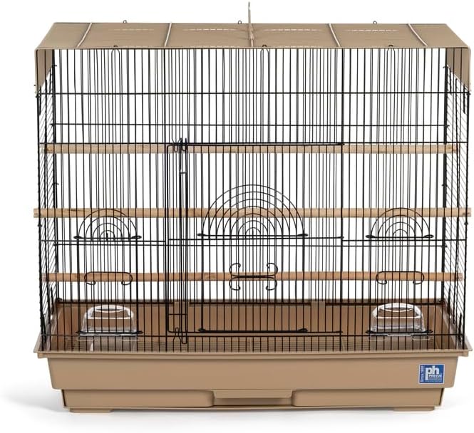 Nordic Haven Flight Cage with Stunning Gothic-Inspired Design, Spacious Interior, Durable Metal Construction, and Ample Room for Birds to Fly and Pla - Color:Purple Purple