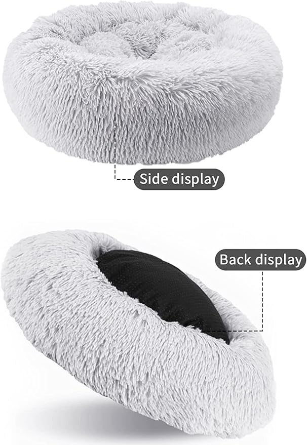 Nisrada Dog Bed for Small Medium Large Dogs, 30 inch Calming Dogs Bed, Washable-Round Cozy Soft Pet Bed for Puppy and Kitten with Slip-Resistant Bottom