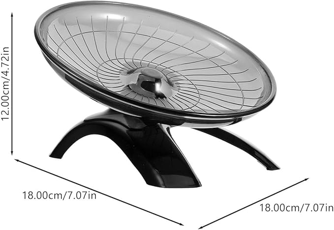POPETPOP Hamster Exercise Wheel Super Silent: Hamster Flying Saucer Silent Hamster Wheel Guinea Pig Run Wheel for Hamsters Gerbils Mice Hedgehogs (Black)