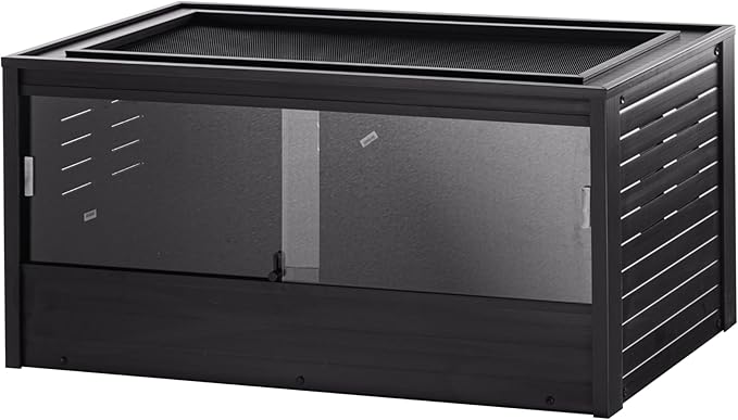 New Age Pet ECOFLEX Large Reptile Enclosure with Matching Cabinet Stand Set in Black