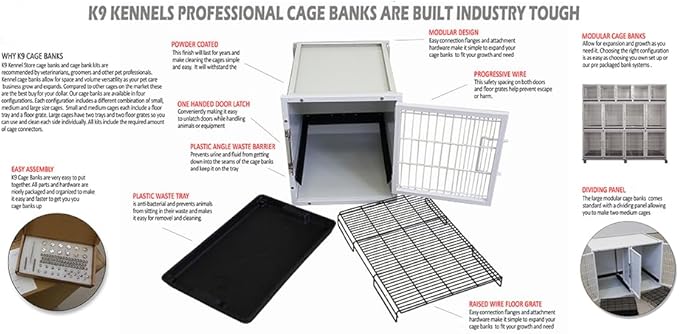 Family CAGE Bank (2 or 4 Unit Modular Powder Coated Cage Bank Kit)