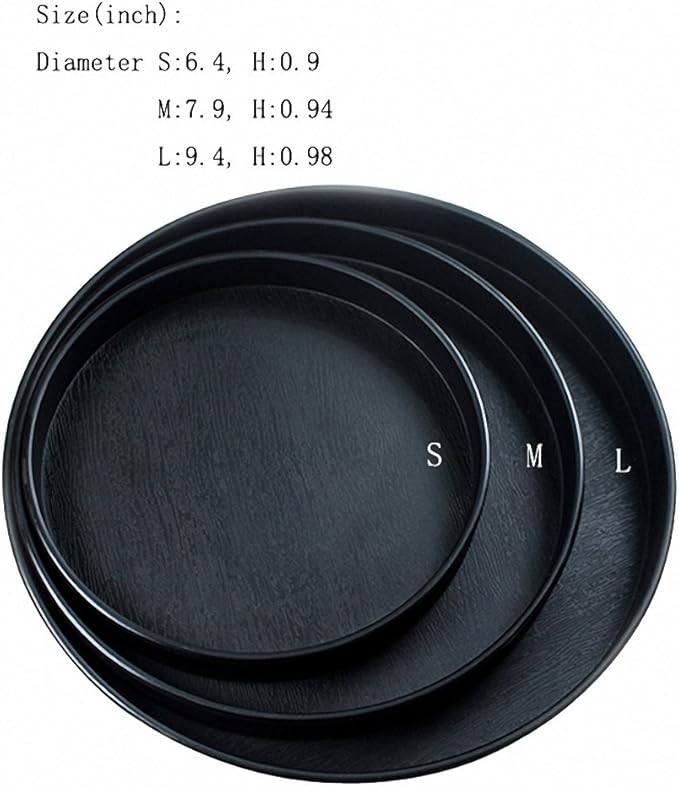 OMEM Reptile Food Bowl Water Dish,Feeding Dish, Birds Bowl (L, Black)