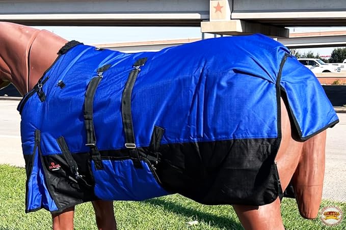 HILASON 1200D Winter Waterproof Poly Horse Blanket Belly Wrap | Turnout Blankets for Horses