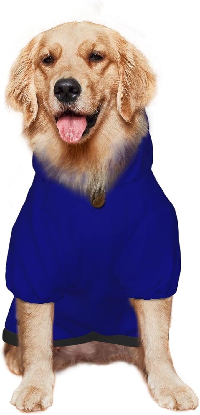 Custom Dog Hoodie with Your Design Soft & Warm Personalized Picture Logo Text Name Dog Clothes for Puppy Sweatshirt Hooded for Small Medium Large Dogs Girl/Boy Cats Pets Deepblue