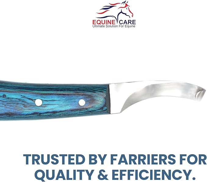 Equine Care Left-Handed Hoof Knife – Professional Farrier Knife & Hoof Trimmer Tool | Ultra-Sharp J2 Stainless Steel Blade, Ergonomic Handle for Horse Hoof Trimming, Cleaning & Farrier Supplies