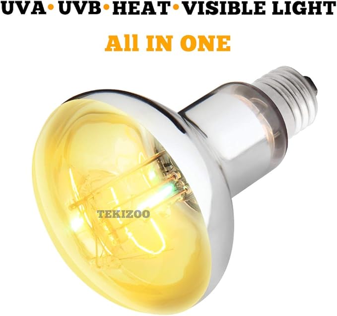 UVA UVB Sun Lamp High Intensity Self-Ballasted Heat Basking Lamp/Light/Bulb for Reptile and Amphibian (125W)