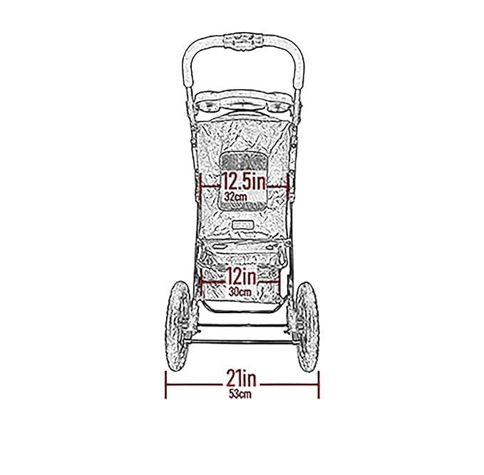 Pet Gear No-Zip AT3 Pet Stroller for Cats/Dogs, Zipperless Entry, Easy One-Hand Fold, Jogging Tires, Removable Liner, Cup Holder + Storage Basket, 1 Model, 2 Colors