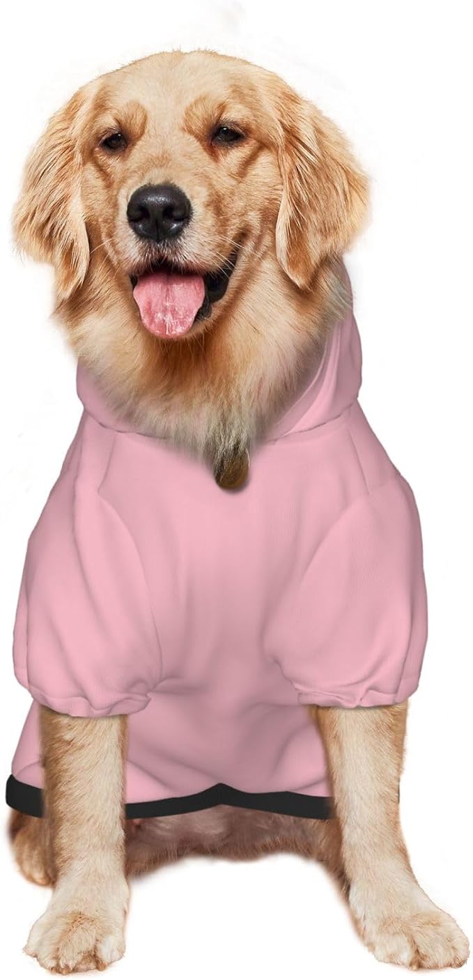Custom Dog Hoodie Add Your Design Soft & Warm Personalized Photo Text Logo Name Dog Clothes for Puppy Sweatshirt Hooded for Small Medium Large Dogs Girl/Boy Cats Pink