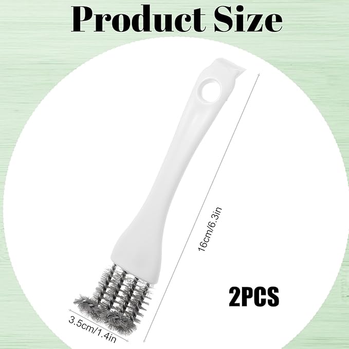 2Pcs Bird Cage Cleaning Brush with Long Ergonomic Handle, Bird Cage Tool Accessories Supplies for Better Cleaning of Birds Droppings from Pet Cages Parrot Cages Birds Perches