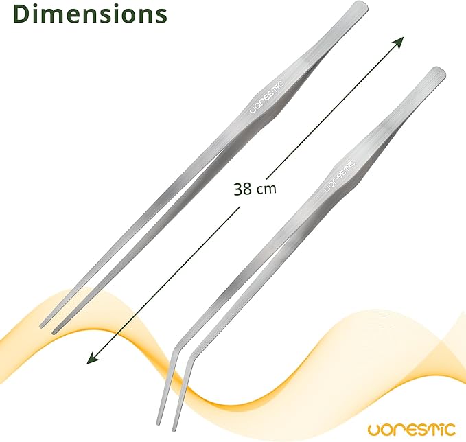 VORESTIC 6Pcs Aquascape Tools, Terrarium Tools, Aquarium Kit with Stainless Steel Aquarium Tweezers Extra Long, Aquarium Scissors, Algae Scraper, and Spatula - Aquascaping Tools Set for Maintenance