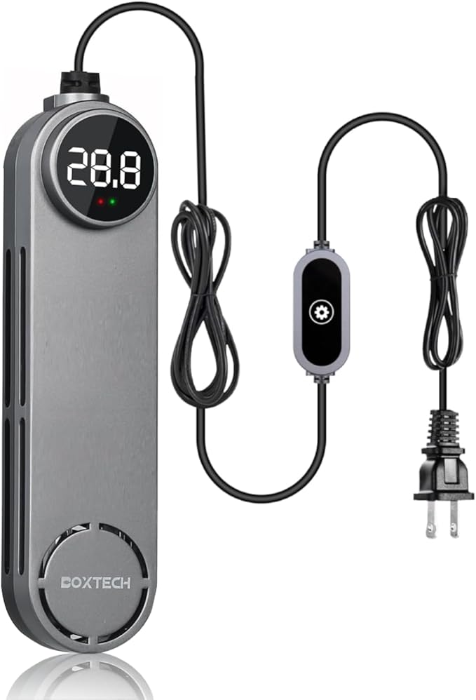 UPETTOOLS Aquarium Heater 50W/100W/200W/300W – Submersible Fish Tank Heater with Digital LED Display & External Controller, Dry-Run and Overheat Protection, for Freshwater, Saltwater, Reef Tanks