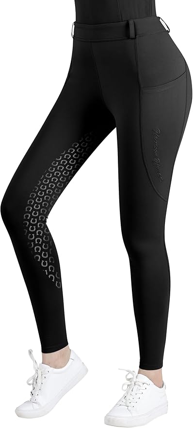 Harrison Howard Women's Horse Riding Pants Double Pocket Silicone Full-Seat Breeches Equestrian Breeches
