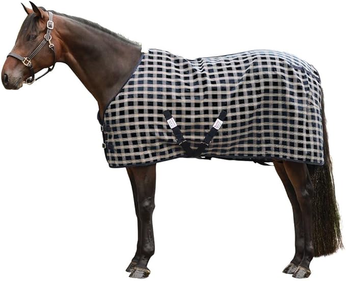 Dura-Tech Ripstop Poly Plaid Horse Stable Sheet | High Durability | Full Coverage | Multi-Purpose Use | Comfort-Enhanced | Superior Fit