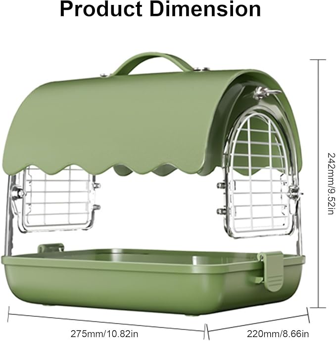 Acrylic Bird Carriers Suit Small Bird Cage Garden Security Parrots Enclosure for Lovebird Parrots Swallow Goldfinches