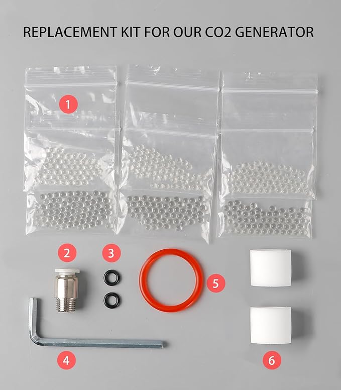 Spare Parts Replacement Kit Tool Accessories for CO2 Cylinder Generators