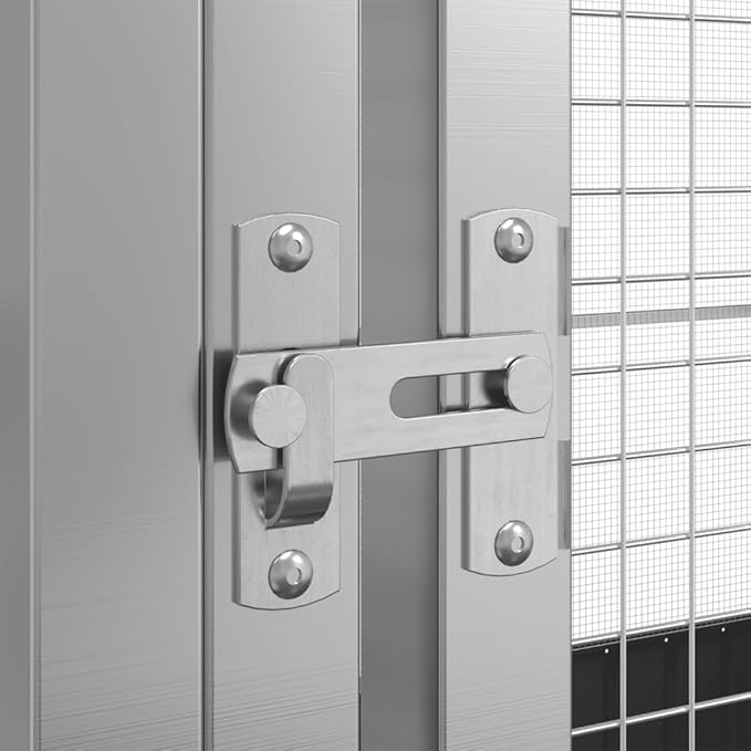 Steel Aviary with Extension, Large Bird Cage with Lockable Door, Aviary Spacious and Versatile Cage Ideal for Parakeets, Parrots, Lovebirds, Cockatiels, Pigeons, 246.7"x42.1"x83.5",-277