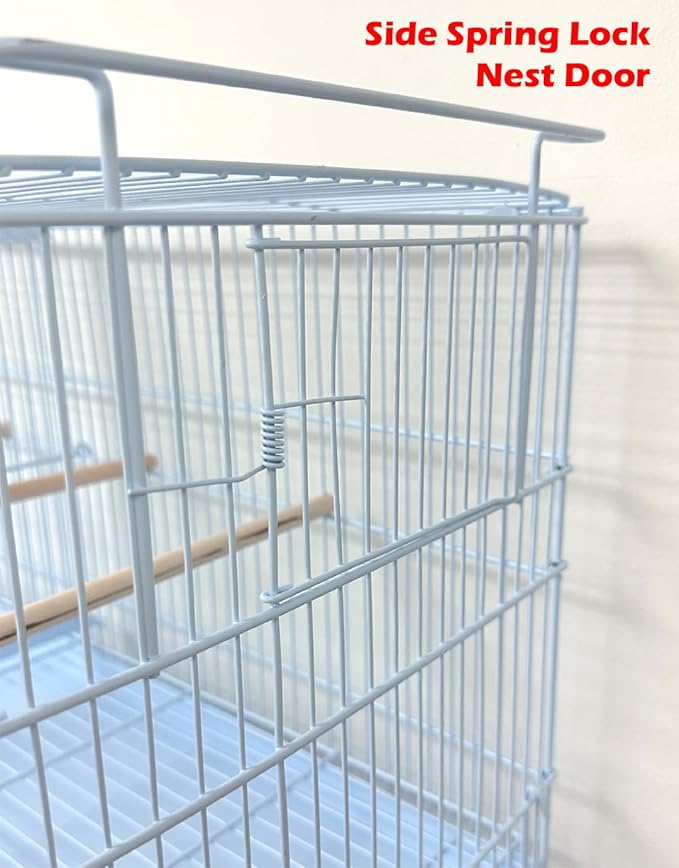 LOT of White Stackable Breeder Bird Flight Cage with Removable Center Divider and Breeding Nest Box Doors (White, 26.5"x11"x15"H Lot of 4)