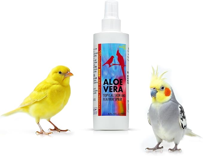 Morning Bird Aloe Vera Spray – Natural Cleaner Spray for All Birds – Soothes Dry Skin & Supports Healthy Skin – Easy-to-Use Spray Bottle for Gentle Hydration & Skin Relief 4 Fl Oz