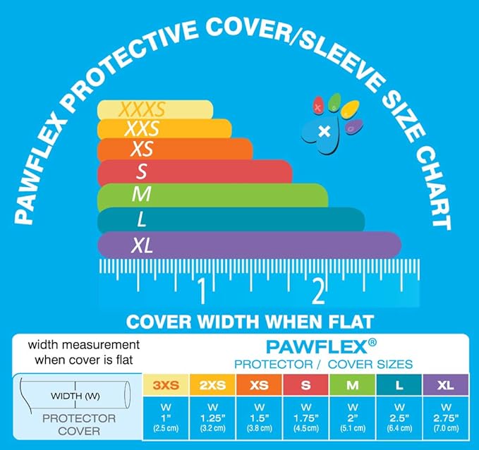 Protective Sleeve Tubular Cover - Bandages - for Dogs Cats and Other Pets First Aid Wound Care Comfortable Non-Adhesive Breathable & Water Resistant 18 Strips (yields 36-54 Covers)-(Large)