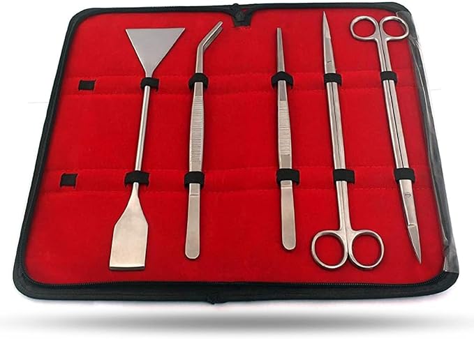 Aquarium Plant Tools, Aquatic Plant Stainless Steel Tweezers Scissor Spatula Planted Aquarium Tools Set & Aquarium Starter Kit Y