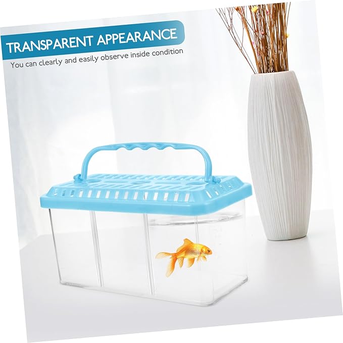 VOSAREA Transparent Fish Breeding Box with Compartment Dividers Fish Isolation Tank for Betta Shrimp Easy to Clean Portable Design Safe Material Increases Survival Rate