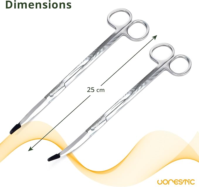 VORESTIC 6Pcs Aquascape Tools, Terrarium Tools, Aquarium Kit with Stainless Steel Aquarium Tweezers Extra Long, Aquarium Scissors, Algae Scraper, and Spatula - Aquascaping Tools Set for Maintenance