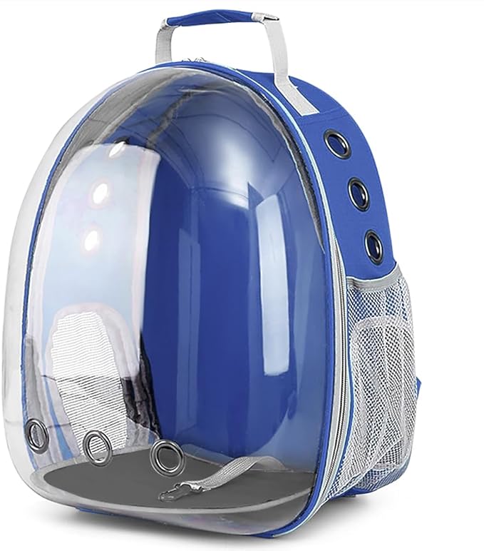Pet Backpack Carrier,Bubble Backpack Cat Carrier,Pets and Small Dogs,Space Capsule Pet Carrier for Traveling, Walking, Hiking and Outdoor Activities (Blue)