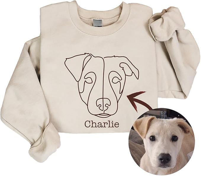 NAZENTI Personalized Dog Mom Sweatshirt, Custom Design Your Own Shirt From Photo, Custom Dog Mom Shirt, Pet Lover Gifts