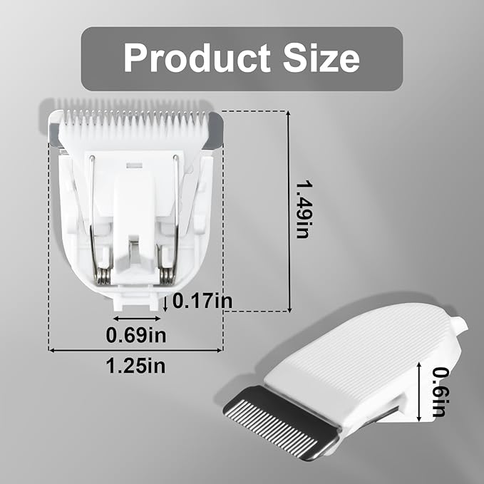 KIKETECH Dog Clippers Blade for Grooming, Replacable Safe & Sharp, 304 Stainless Steel and Ceramic, Blade Width 1.25" Compatible with Masagotti Dog Hair Clippers Kit, 2 Packs