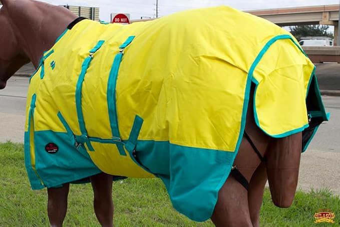 70" Hilason 1200D Winter Waterproof Turnout Horse Blanket Belly Wrap Yellow