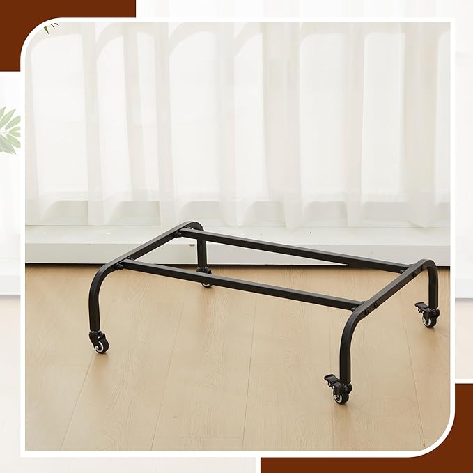 Blulu Tack Trunk Stands for Horses Durable 1" Metal Tubing Construction up to 200lbs Capacity with Wheels Moisture Prevention Metal Saddle Box Support
