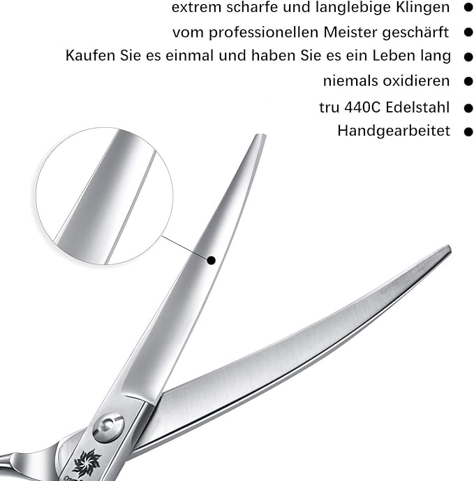 Dream Reach Dog Grooming Scissors - 6.5" Professional Upword Curved Shears for Cats Dogs