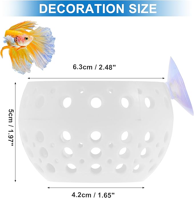Betta Hideout Tunnel, Interactive Aquarium Decor, Aquarium Tunnel for Betta, Exciting Hiding Spot, White