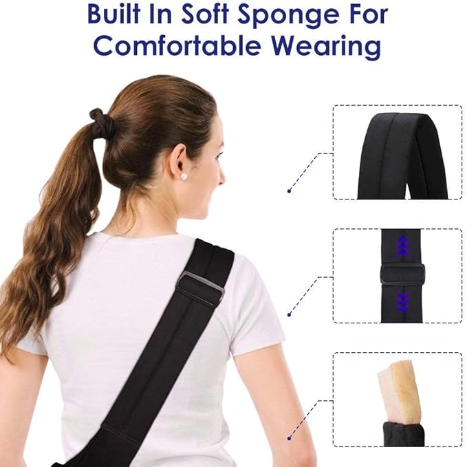 Lukovee Pet Sling, Hand Free Dog Sling Carrier Adjustable Padded Strap Tote Bag Breathable Cotton Shoulder Bag Front Pocket Safety Belt Carrying Small Dog Cat Puppy Machine Washable (BN, S)