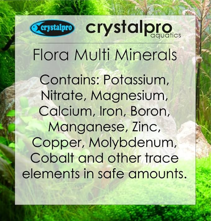 Flora Multi Minerals Aquarium Plant Fertilizer - All in One Aquarium Fertilizer for Fast Growing Healthy Plants - Plant Food for Root and Leaf Development (16.9 Fl Oz)
